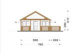 Log Cabin ANGERS S (34+34 mm), 36 m² + 19 m² Terrace specification 3