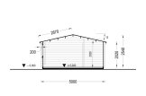 Garden Log Cabin NINA (34 mm), 5x5 m (16'x16'), 25 m² specification 6