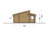 Double Wooden Garage TWIN DUO (44 mm), 8x6 m (26'x20'), 48 m² specification 5