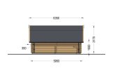 Single Wooden Garage BARN (44 mm), 5x6 m (16'x20') specification 3