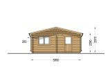 Triple Wooden Garage TRIO (44 mm), 9x6 m (30'x20'), 54 m² specification 2
