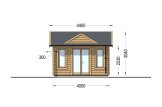 Garden Log Cabin CLOCKHOUSE (44 mm), 4x3 m (13'x10'), 12 m² specification 2