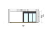Garden room INES PLUS with front terrace (34 mm + cladding), 6x6 m (20'x20'), 36 m² specification 5