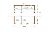 Granny Annexe ANGELA M (44 mm + Cladding + Insulation), 8.2x6.2 m (27'x 20'), 50 m² specification 2