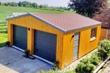 Double Wooden Garage SILVIA DUO ALT (34 mm + Cladding), 6x6 m (20'x20'), 36 m² customer 1