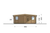 Single Wooden Carport 3x6 m (10'x20') With Shed (44 mm), 2x6 m (7'x20') specification 3