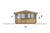 Log Cabin LILLE (44 mm), 4x5 m (13'x16'), 20 m² specification 2