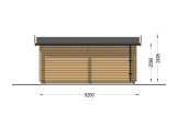 Single Wooden Garage CLASSIC (34 mm), 3.2x5.2 m (11'x17'), 16 m² specification 5