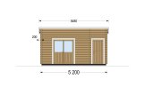 Garden Log Cabin MALTA S (44 mm), 5x3 m (16'x10'), 12 m² specification 2