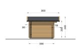 Garden Log Cabin WISSOUS (44 mm), 4x3 m (13'x10'), 12 m² specification 3