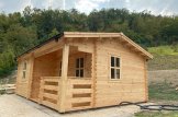 Garden Log Cabin NANTES (44 mm), 6x4.7 m (20'x15'), 24 m² + 3.5 m² Terrace customer 2
