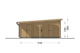 Double Wooden Carport MODERN DUO With A Shed 5.95x7.5 m (20’x25’) specification 5