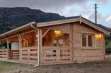 Log Cabin AMELIA (Insulated PLUS, 44 + 44 mm), 9x6 m (30'x20'), 32 m² With 20 m² Terrace customer 1