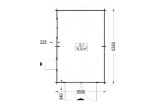Single Wooden Garage CLASSIC (34 mm), 3.6x5.4 m (12'x18'), 20 m² specification 1