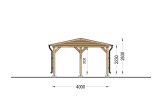 Single Wooden Carport CLASSIC, 4x5.7 m (13’x19’) specification 4
