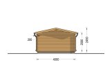 Garden Log Cabin RENNES (34 mm), 4x3 m (13'x10'), 12 m² specification 4