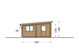 Double Wooden Garage with Flat Roof MODERN (44 mm), 6x5 m (20'x16'), 30 m² specification 3
