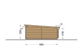Single Wooden Garage With Flat Roof MODERN (44 mm), 4x6 m (13'x20'), 24 m² specification 5