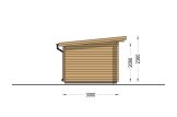 Garden Log Cabin With A Flat Roof LILLE (44 mm), 4x3 m (13'x10'), 12 m² specification 3