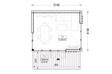 Garden Room PREMIUM (34 mm + Cladding), 5x4 m (17’x13’), 18 m² specification 1