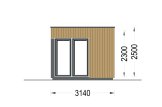 Garden Office Pod PREMIUM (34 mm + Cladding), 3x3 m (10' x 10'), 9 m² specification 3