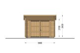 Single Wooden Garage With Flat Roof MODERN S (44 mm), 3.6x5.4 m (12'x18'), 20 m² specification 2