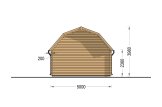 Single Wooden Garage MISSISSIPPI (44 mm), 5x6 m (16'x20'), 30 m² specification 4