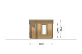 Outdoor Sauna VIGOR (44 mm), 3.3x2.5 m, 4.85 m² specification 2