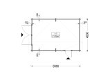 Single Wooden Garage TWIN (44 mm), 4x6 m (13'x20'), 24 m² specification 1