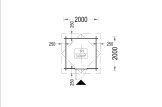 Garden Log Cabin CUBE (28 mm), 2x2 m (7'x7'), 4 m² specification 1