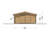 Single Wooden Garage CLASSIC S (44 mm), 5x6 m (16'x20'), 30 m² specification 2