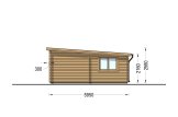 Double Wooden Garage with Flat Roof MODERN (44 mm), 6x6 m (20'x20'), 36 m² specification 5