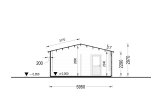 Single Wooden Garage MULTI (44 mm) 4x6 m (13'x20') with Double Carport 5.5x6 m (18'x20') specification 6