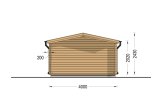 Garden Log Cabin WISSOUS (44 mm), 4x3 m (13'x10'), 12 m² specification 4