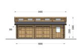 Double Wooden Garage TWIN DUO (44 mm), 8x6 m (26'x20'), 48 m² specification 2