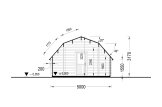 Single Wooden Garage BARN (44 mm), 5x6 m (16'x20') specification 6