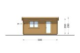 Log Cabin With A Flat Roof DREUX (34 mm), 5x4 m (16'x13'), 20 m² specification 2