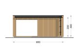 Garden room INES with terrace (34 mm + cladding), 6x3 m (20'x10'), 18 m² specification 4