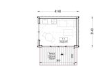 Garden Cabin EMMY S (34 mm + Cladding), 4x3 m, 12 m² specification 1