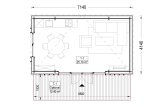 Garden Room PREMIUM (34 mm + Cladding), 7x4 m (23’x13’), 25 m² specification 1