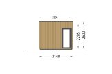 Garden Room With Terrace PREMIUM (Insulated PLUS, 34 mm + Cladding), 5x3 m (16'x10'), 15 m² + 9 m² specification 3