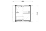Log Cabin SARA With Loft (34 mm + Cladding), 20 m² specification 2