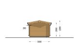 Garden Log Cabin PETER (34 mm), 3x3 m (10'x10'), 9 m² specification 4