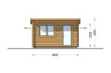 Garden Log Cabin With A Flat Roof DREUX (34 mm), 4x3 m (13'x10'), 12 m² specification 2