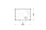 Garden Room POOLHOUSE (44 mm), 4x3 m (13'x10'), 12 m² specification 1