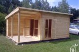 Log Cabin CARL (34 mm), 5x4 m (16'x13'), 20 m² + 8 m² Terrace customer 1