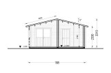 Log Cabin OLIVIA S (34+34 mm), 6x6 m (20'x20'), 27 m² With 8 m² Terrace specification 6