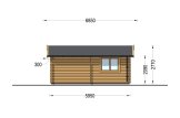 Double Wooden Garage CLASSIC DUO (44 mm), 6x6 m (20'x20'), 36 m² specification 5