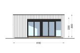 Garden room INES PLUS with front terrace (34 mm + cladding), 6x6 m (20'x20'), 36 m² specification 2