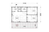 Granny Annexe SELENE M (44 mm + Cladding), 10.2x6.2 m (34'x20'), 63 m² specification 1